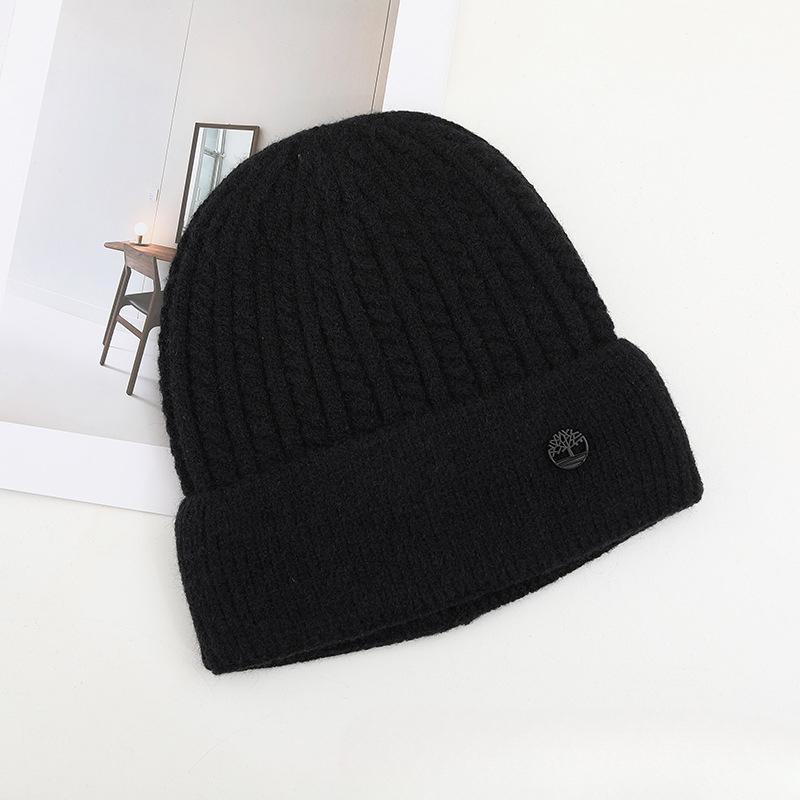 

Новая плюшевая шапка на осень и зиму, мужская плюшевая корейская вязаная шапка, универсальная теплая защита ушей, утолщенная модная шерстяная шапка one size