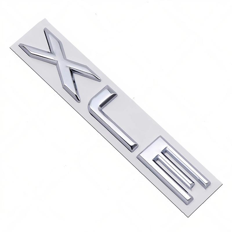 Split XLE car stickers compatible with Toyota Avalon, Reina, and Camry's modified metal rear badges.