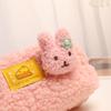 Candy Color Cartoon Cute Lambswool Pencil Bag Stationery Storage Bag Students Large Capscity Pencil Case Makeup Organizer