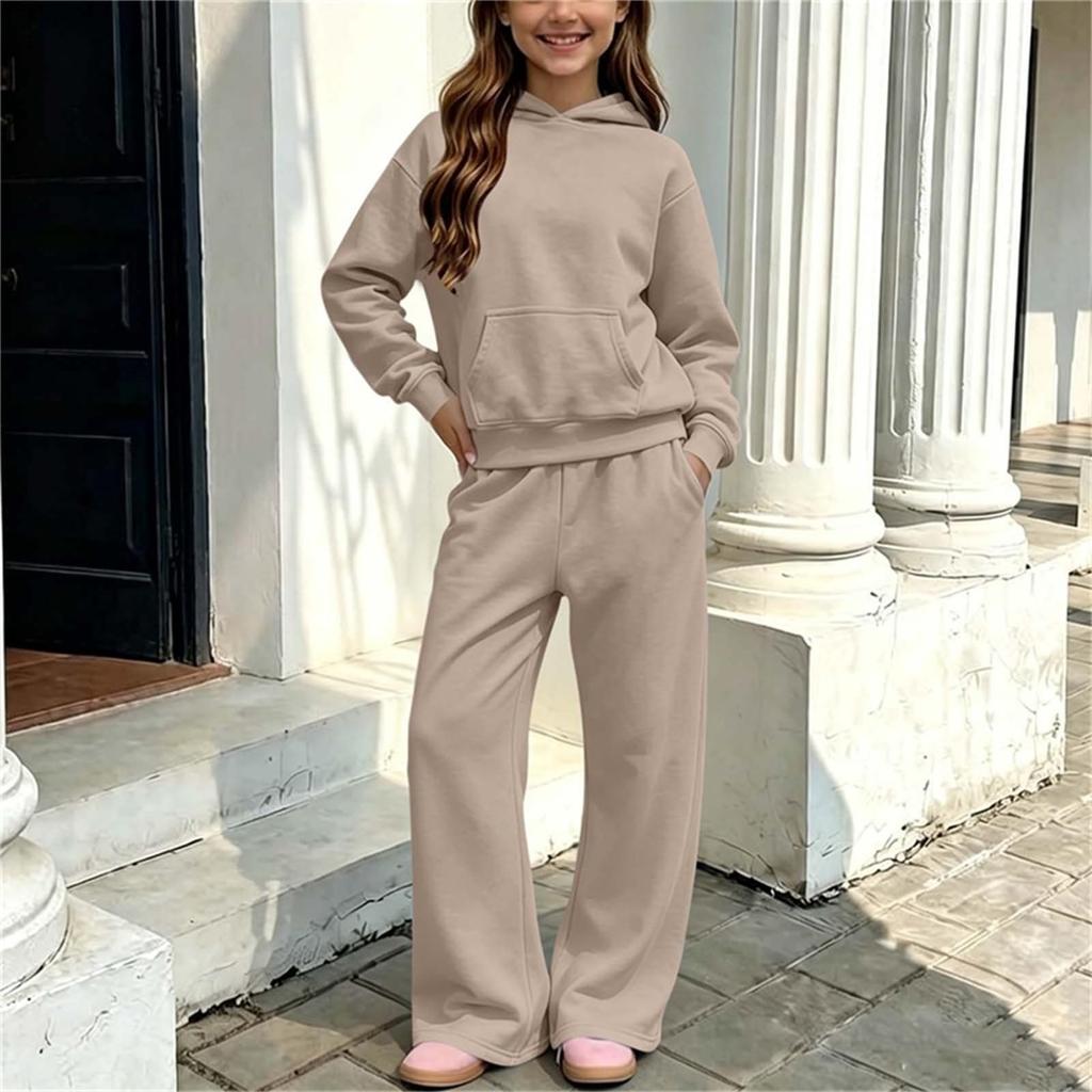 Youth Hoodie and Sweatpants Set for Boys Girls - Cozy Two-Piece Track Suit for Casual Wear