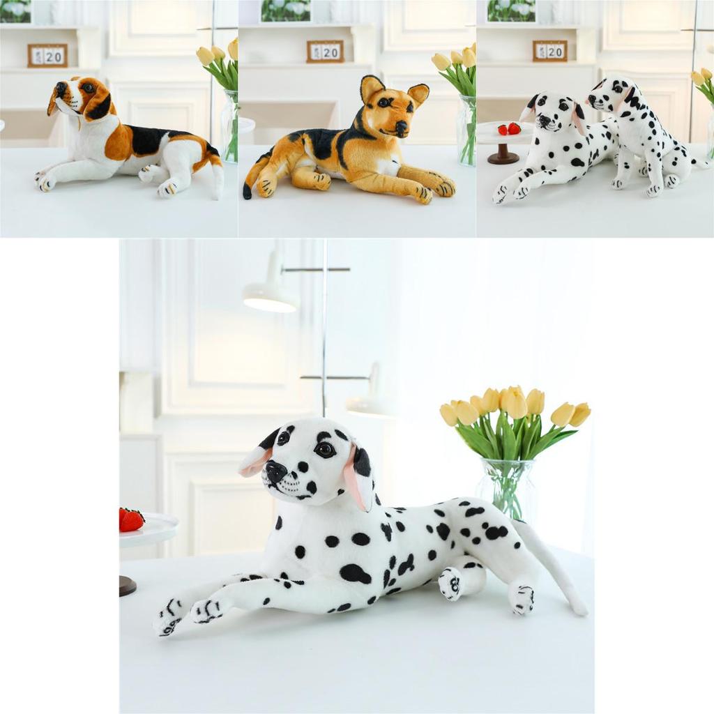 Cozy Plush Puppy Toy Realistic Sheepdog Dalmatian Shar Pei Long Ear Dog For Kids