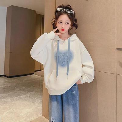 2024 Girls' Hooded Sweatshirts: New Spring & Autumn Style for Older Kids