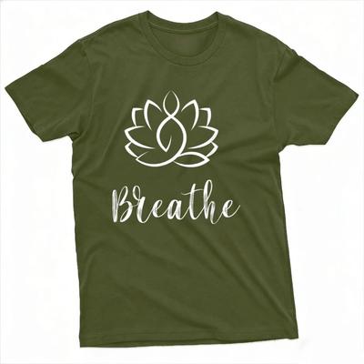 Lotus Flower Breathe Summer Men TShirt Yoga Style Casual Wear for Relaxation and Meditation Ideal Gift for Him Clothes