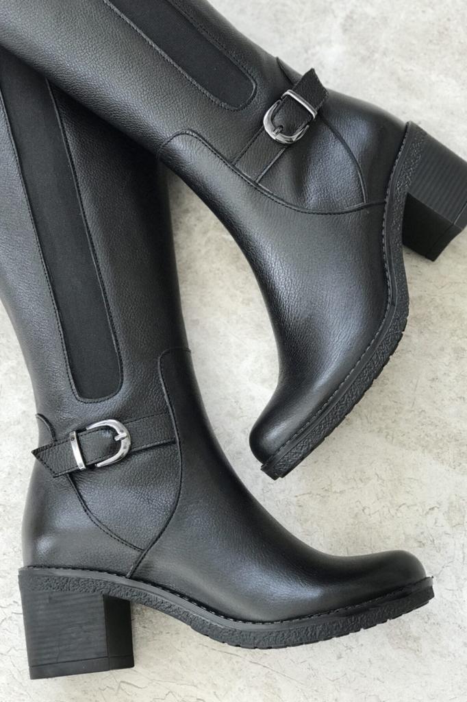 Women Modern Stylish Fashion Boots Boots Genuine Leather Black Genuine Leather Boots