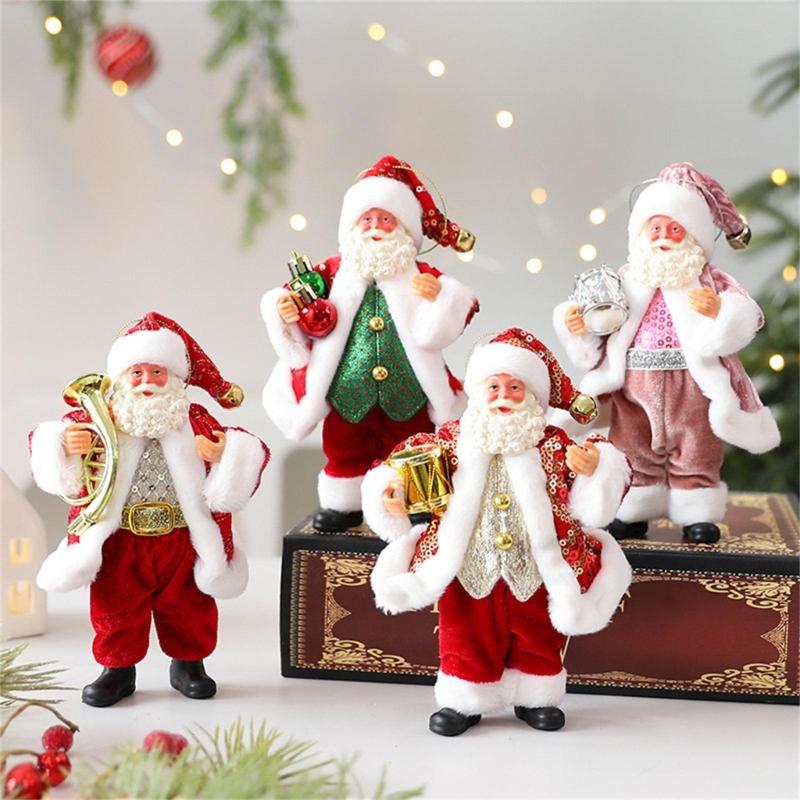 Resin Santa Tabletop Figurine Ornament Festival Holiday Homes Office Decoration For Mantels Or Dining Tabletop