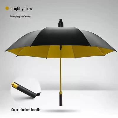 Extra Large Windproof Golf Umbrella: Waterproof, Semi-Automatic, Black Glue Coated, Sunscreen, for Men & Women, 3-Person Capacity