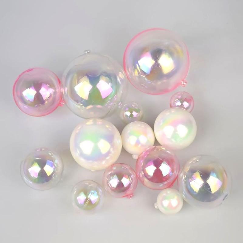 10Pcs Colorful Ball Cake Topper Transparent Balloon Cupcake Diy Decoration For Birthday Party Wedding
