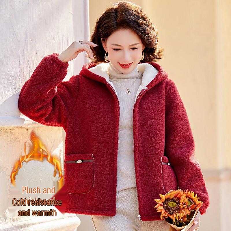 

Past Women s Autumn/Winter Fleece Lined Hooded Warm Coat XL