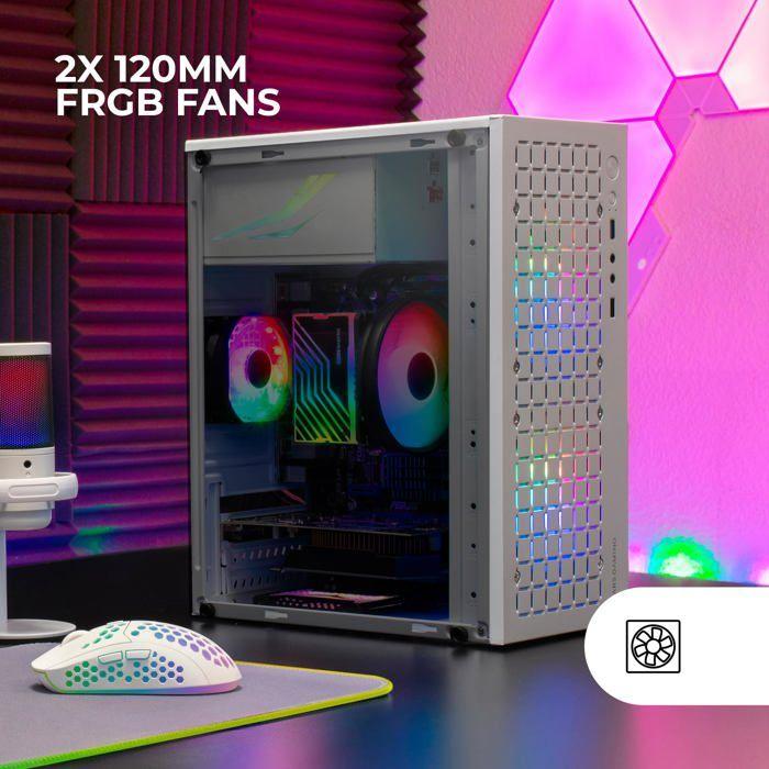Boîtier PC - Mars Gaming - MC-CORE - Ultra-Compact - 2x 120mm Ventilateurs FRGB - Design Metal-Mesh