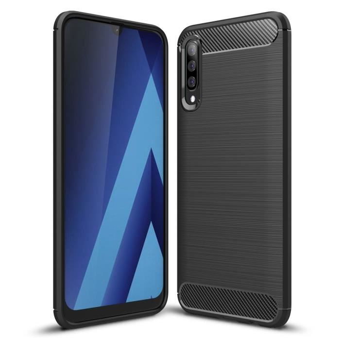 Coque - samsung - galaxy a70 - ultra-mince - silicone - antichoc - noir