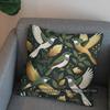 2D Flying Green Birds Decorative Pillow Cover Pattern Cushion Cover Suitable For Sofa Bedroom Car Pillow Cover