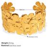 Hong Kong style retro exaggerated flower bracelet stainless steel gold-plated light luxury high-end bracelet jewelry women