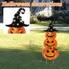 Halloween Pumpkin Garden Stake Sign Plastic Outdoor Yard Decoration for Fall