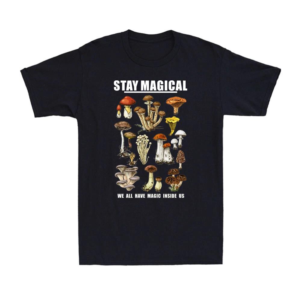 Stay Magical Funny Mushroom Whisperer Fungi Mycology Vintage Men s T-Shirt M