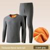 Men's Gold Velvet Two-Piece Warm Suit: Autumn/Winter Plush Crew Neck T-Shirt and Solid Color Pants In Trendy Oversized Fit.