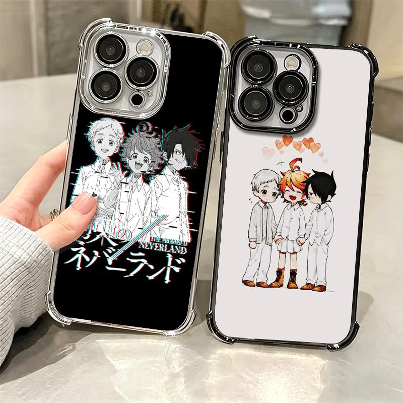 The Promised Neverland Anime Soft Phone Case For iPhone 15 16 17 Air 14 Pro Max 16E Plus 13 12 Mini Plating Anti-Fall Fundas