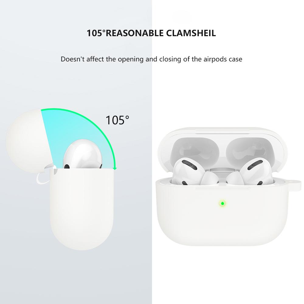 Silicone Case For AirPods Pro Protective Case With Hook TPU Wireless Earphone Cover For Airpods Pro 1 Charging Box Protector Bag