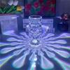 Teardrop Shaped 16 With 3 Colors Rechargeable Portable Touch For Bar Cafe Christmas Home Decoration Romantic Crystal