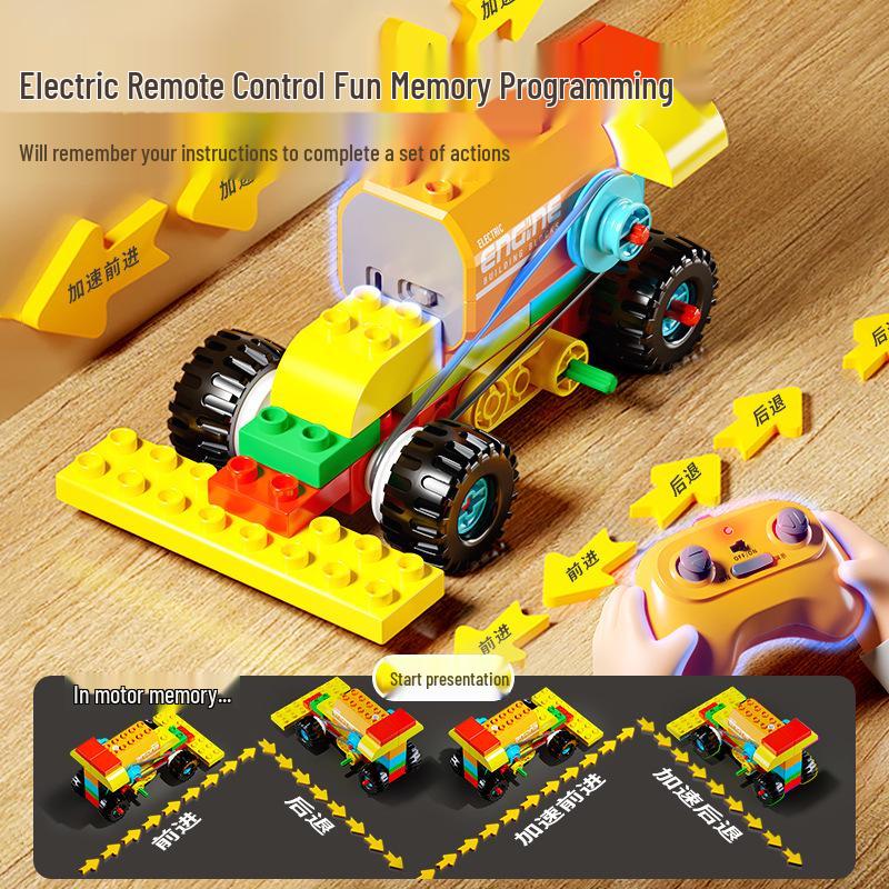 Large Particle STEM Building Blocks: Creative Programming Robot Toy for Kids