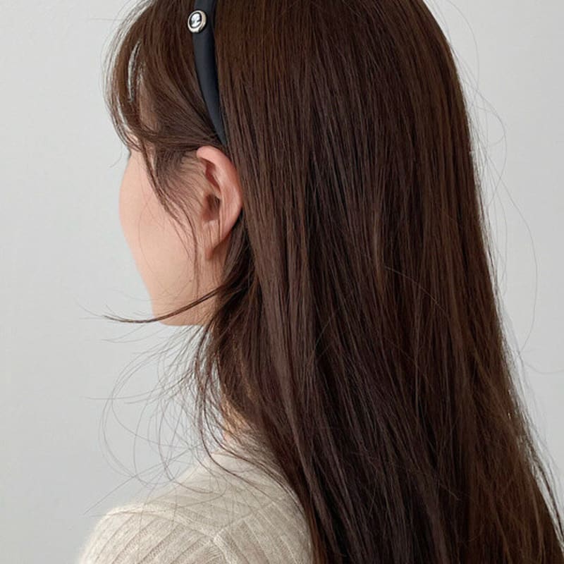 

oar Cameo Satin Узкая повязка для волос [Черный] black