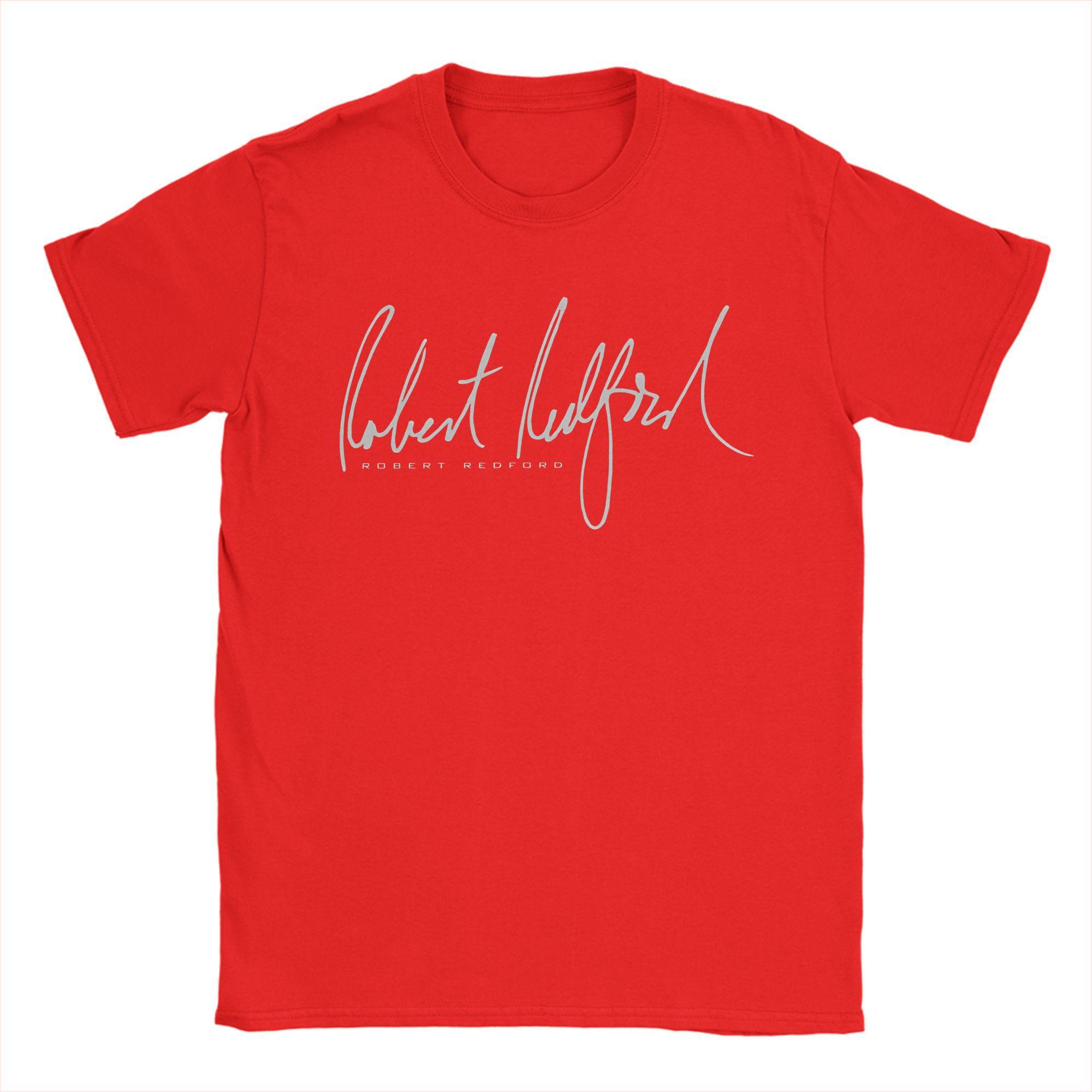 Oversized T Shirt Summer Robert Redford Signature Leisure TShirts  Cotton Tshirt for Man Y2K Pattern Short Sleeve Clothing S