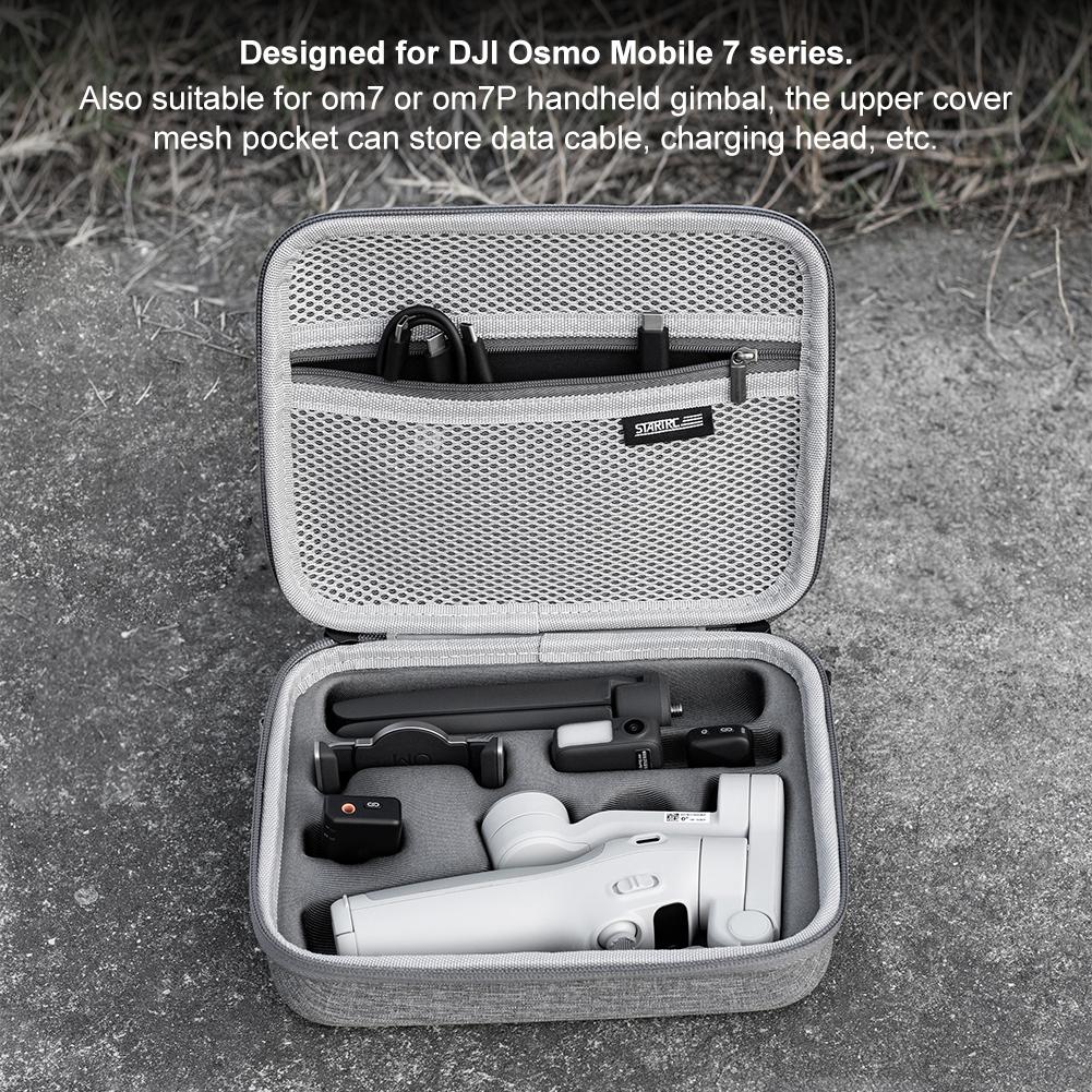 Carrying Case Bag for DJI Osmo Mobile 7/7Pro Portable Storage Case Shockproof Hard Shell Handbag for DJI OM 7/7P Handheld Gimbal