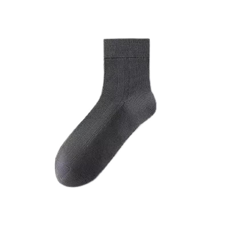 

Socks Men s Summer Mesh Breathable Anti-Bacterial Odor-Resistant Lightweight Sport Plain Color Versatile Mid-Calf Socks 1 pair чёрный