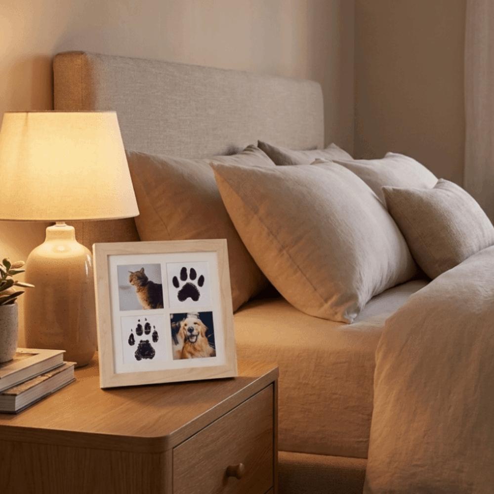 Decorative Paw Print Photo Frame Density Board Memorial Frame Remembrance Gift
