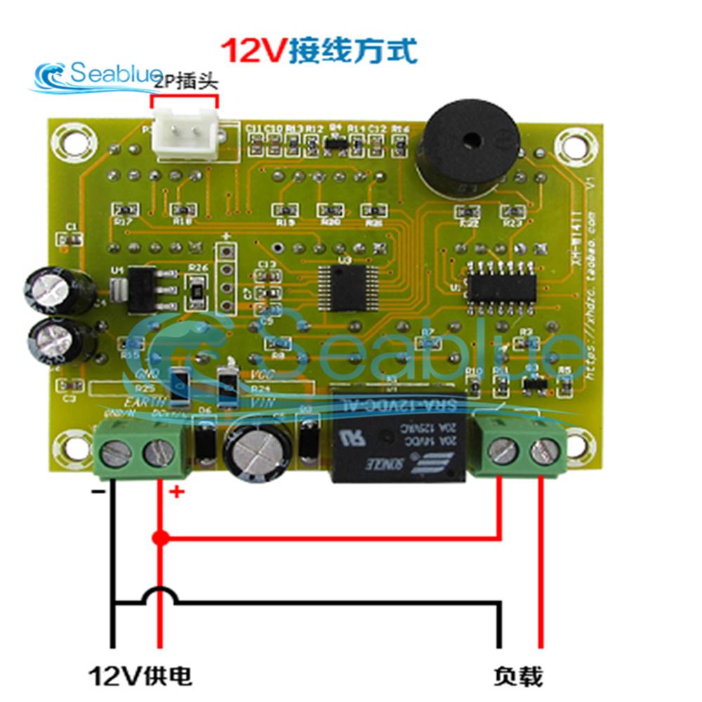 DC 12V AC 110V-220V XH-1411 W1411 LED Digital Temperature Controller Multi-function Thermostat Thermometer Control Switch