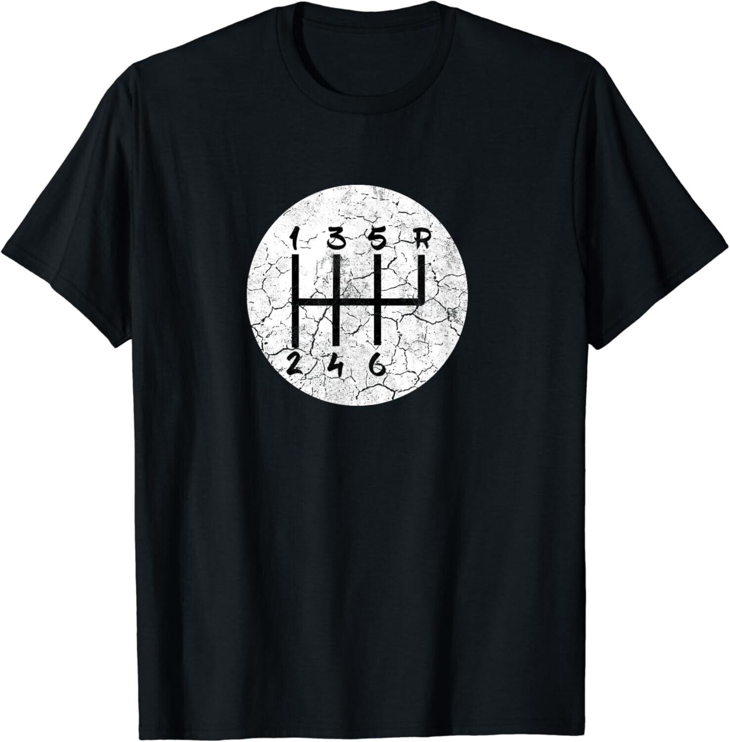

Funny Stick Shift Car - 6 Speed Manual Transmission Gift Camisa Crewneck Short Sleeve Vintage T Shirt S разноцветный