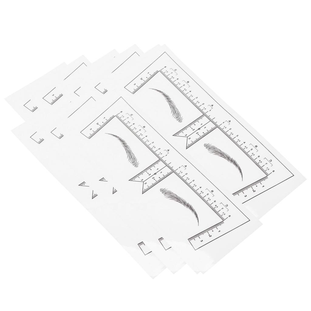 50 Stück Transparente Augenbrauen-Schablonen Aufkleber Microblading Augenbrauenlineal Selbstklebende Augenbrauen-Aufkleber