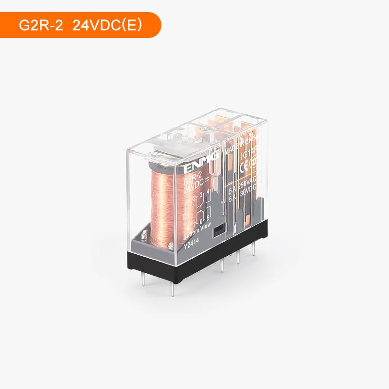 ENMG G2R-2-12VDC 24VDC Miniature Relay G2R-1-24VDC G2R-1-E 5V Flame Retardant Dustproof ABS High-Transparency Material Relays 5
