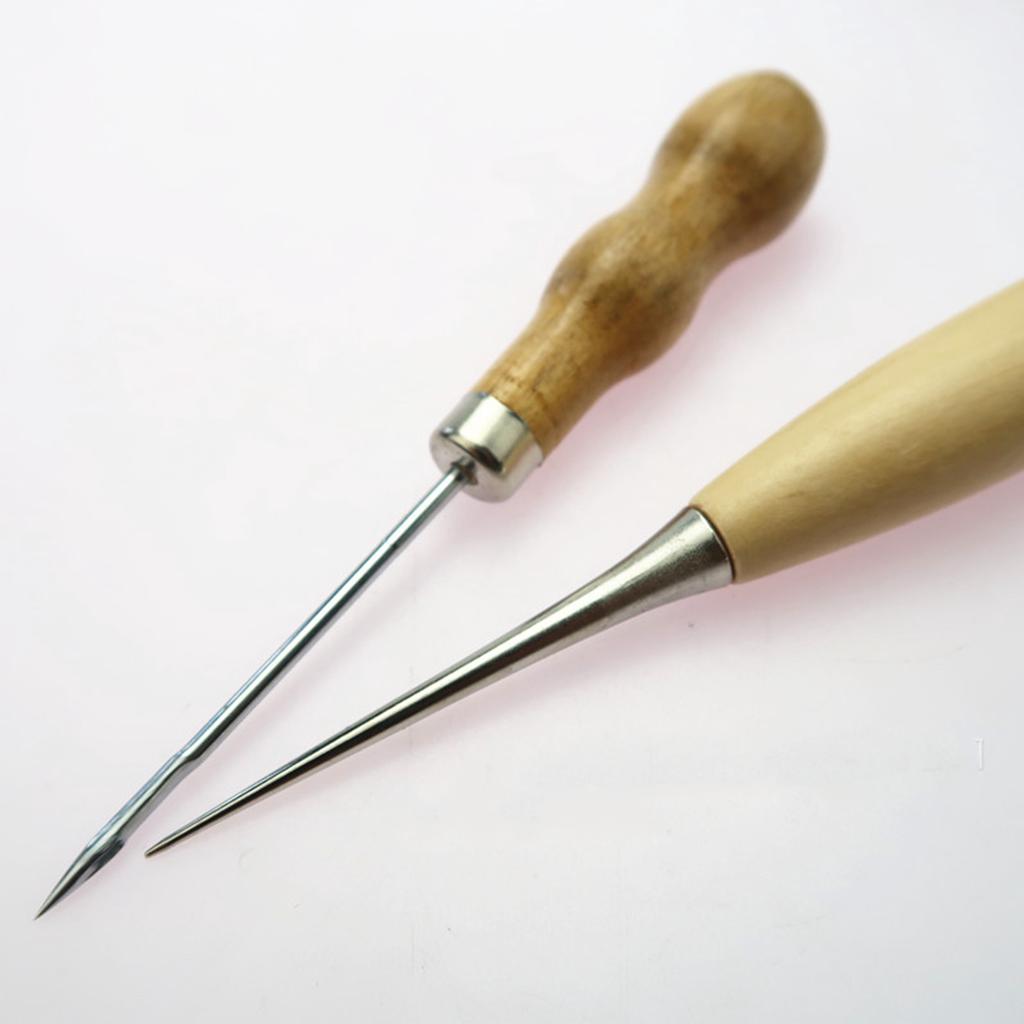 16Pcs Leather Waxed Thread Craft Tool DIY Sewing Accessories Leather Hand Sewing Needles for Leather Carpet Canvas DIY Sewing