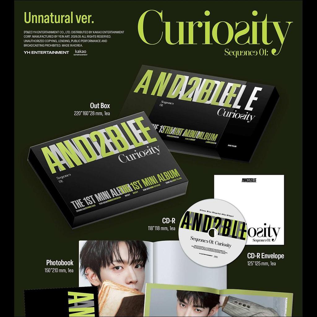 AND2BLE [Sequence 01 Curiosity] 1st Mini Album (Unnatural ver. / Gazed ver. / Break ver.) + Free Gift
