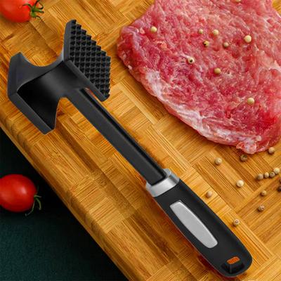Meat Hammer Dual-Sided Meat Tenderizer Hammer Heavy Duty Pyramid Teeth Design Kitchen Mallet for Beef Chicken Pork
