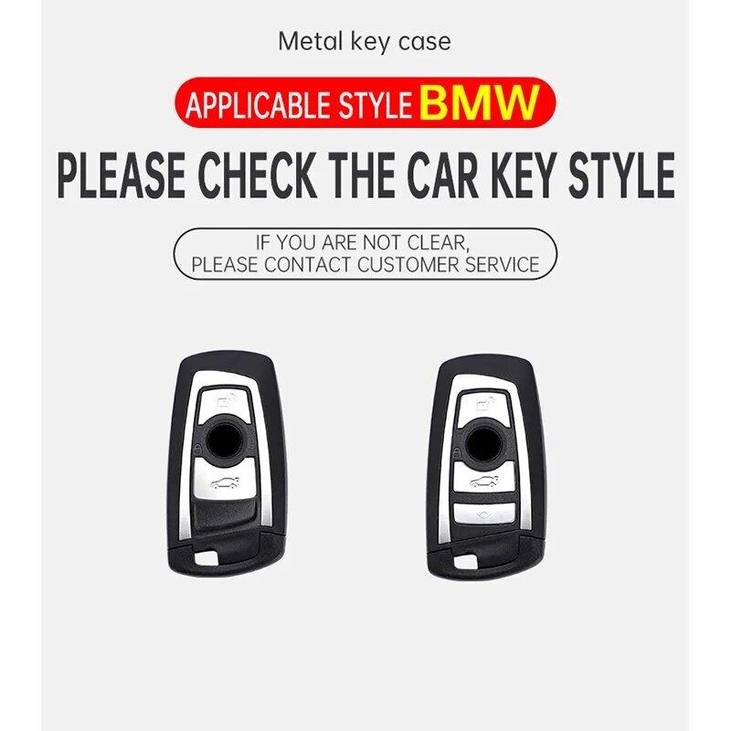 Goat Leather Zinc Alloy Car Key Case For Bmw X1 X3 X4 X5 1 3 5 7 Series F10 F15 F16 F20 F30 F10 F25 M3 M4 M5 Car Remote Key Case