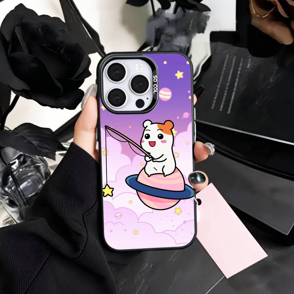 Lovely O-Oruchuban Ebichu   Phone Case For iPhone17,16,15,14,13,12,11 Plus,Pro Max Colored Silver Plated Inside Cover