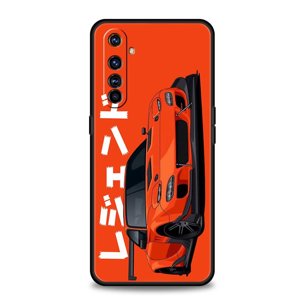 JDM Tokyo Drift Sports Car For Realme GT Neo 2 3 3T Phone Case For Realme 10 9 8 5G 7 6 GT2 Pro Plus 9i 8i C21 C11 C25 C35 Cover