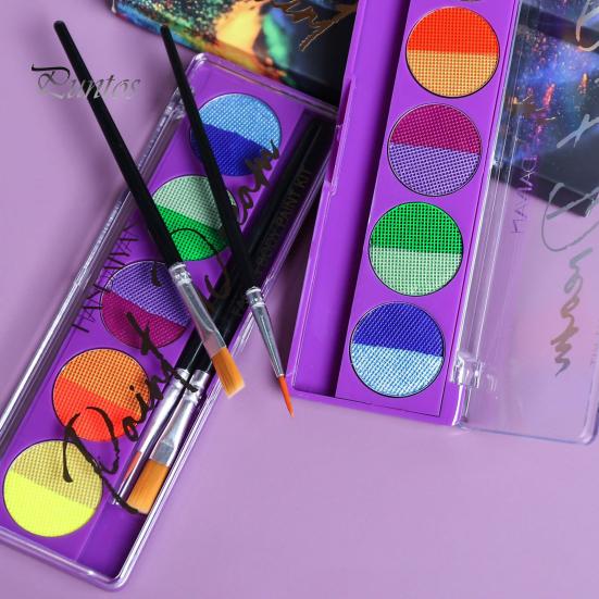 

11G флуоресцентная УФ-палитра для макияжа, водорастворимая универсальная креативная краска для тела для фестивалей, сцен, оперы