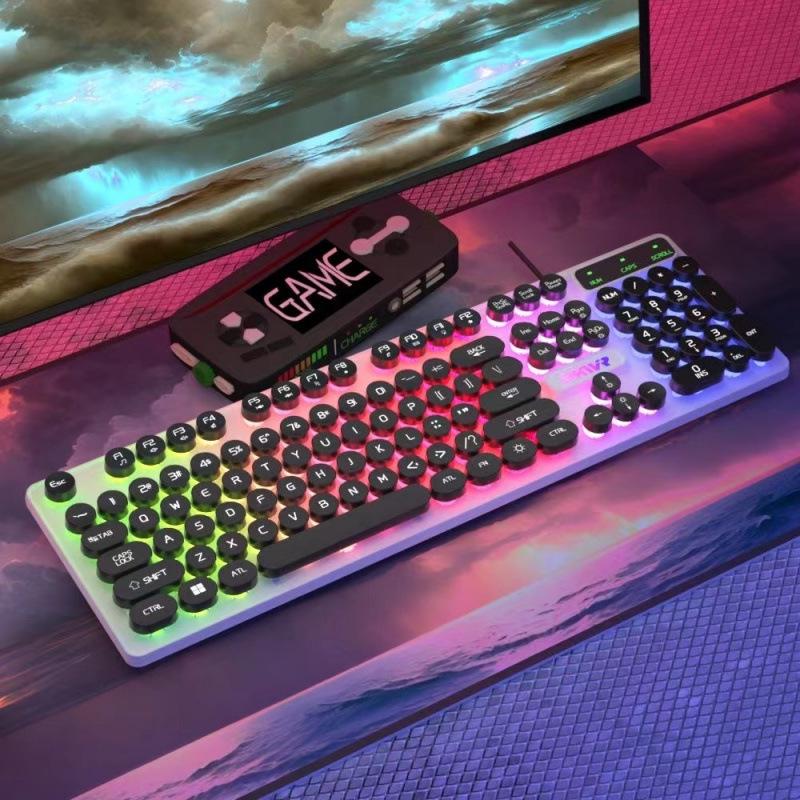 Robotic-Feel Keyboard & Mouse Set for Desktop, Laptop, Gaming, E-Sports, Typing - Special J Keyboard