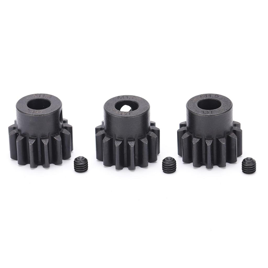 3pcs RC 8.0mm M1.5 13T Steel Pinion Gear Set for 15 16 RC Car Brushless Brushed Motor