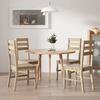VidaXL Dining Chairs 4 Pcs Solid Acacia Wood