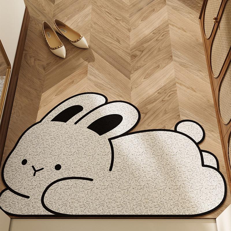 Door Anti-fouling Mat Cute Cartoon Pet Silk Ring Can Be Cut Door Anti-fouling Mat Porch Scraping Mud Dust