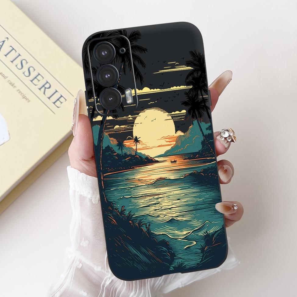 For Edge 20 20Pro 20Lite Phone Cover For Motorola Edge 20 Pro Case Silicone Luxury Fashion Love Cute Cat Girl Funny Cool Painted