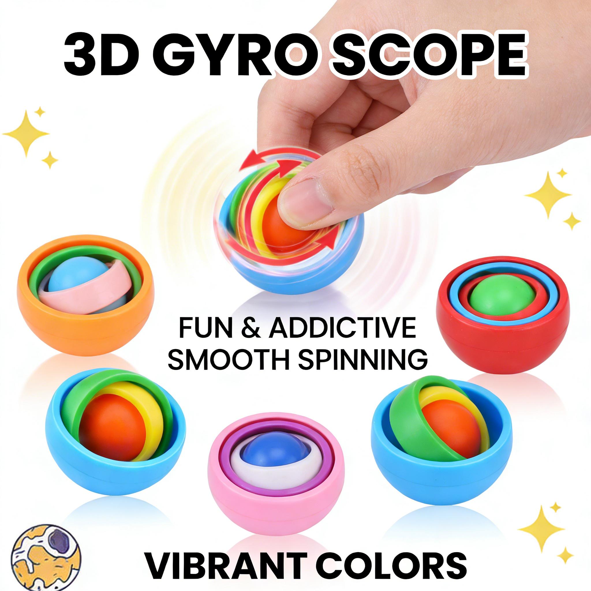 3D Roterende Bal Fidget Gyro Spinner Sensorisch Speelgoed Stressverlichting Hand Fidget Speelgoed Ontspannend Plezier Bureau Speelgoed voor Angstverlichting Cadeaus