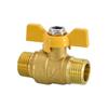 Brass Ball Valve with Copper Core: Male/Female, Double Female, 1/2", 3/4", 1" Sizes, for Water and Gas Pipes.