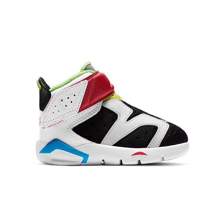 Air Jordan 6 Retro Little Flex TD Multi Hvit Baby Sneakers Ghost-grønn Svart Coast CT4417-103