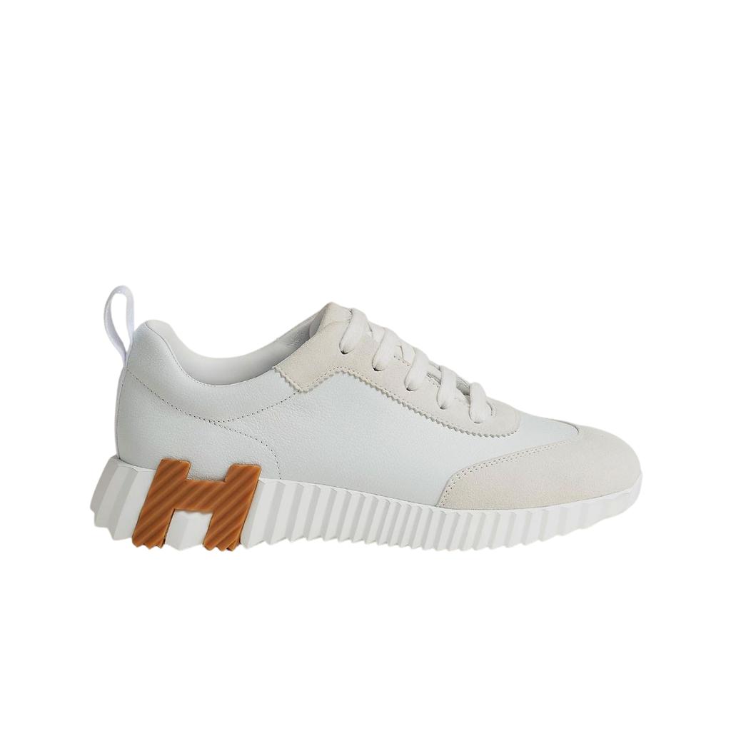 (w) Hermes Bouncing Sneakers Sport Suede Goatskin & Blanc