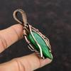 Faceted Zambian Emerald Pendant Copper Wire Wrapped Pendant Copper Jewelry Gemstone Pendant Wire Wrap Jewelry Handmade Pendant Gift For Wife