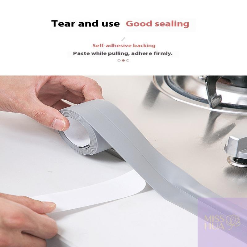 1 Rolle Küchen Anti-Schimmel- und Wasserdichtes Band Feuchtigkeitsbeständiger Küchen- und Badezimmer Spülenaufkleber